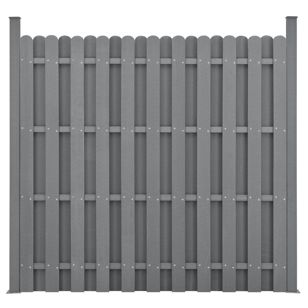 WPC trädgårdsstaket 185x193 cm [neu.holz] - premiumXL