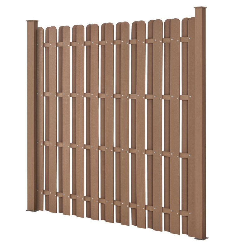 Måttskiss WPC Staket set med stolpar välj modell [neu.holz]