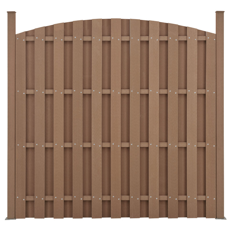 Måttskiss WPC Staket med stolpe 185x193cm [neu.holz] välj modell