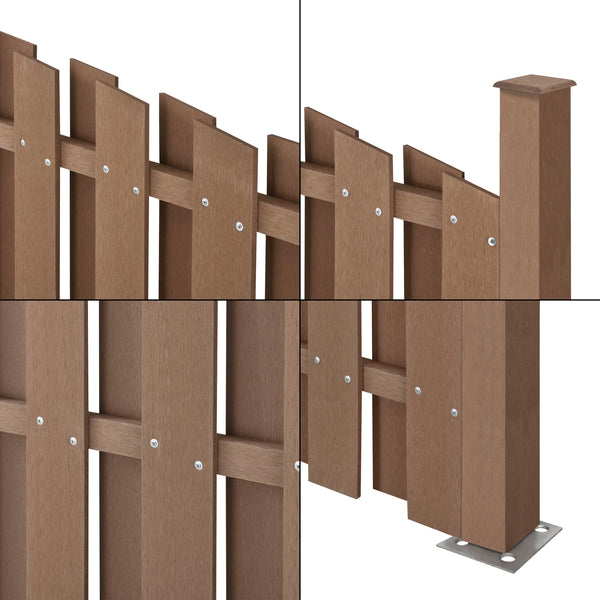 WPC Staket med stolpe 185x193cm [neu.holz] välj modell