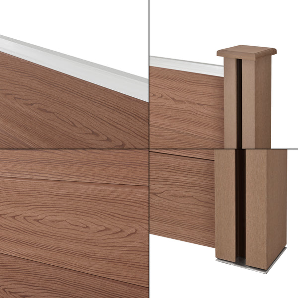 WPC Staket set med stolpe [neu.holz] välj modell
