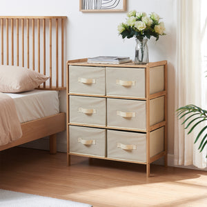 Byrå Maldon med tyglådor Natur/Beige [en.casa]