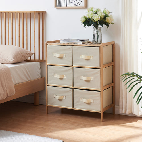 Byrå Maldon med tyglådor Natur/Beige [en.casa]