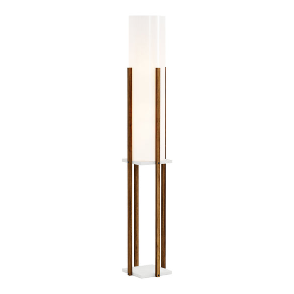 Golvlampa Gisborne med hylla i olika färger[lux.pro]
