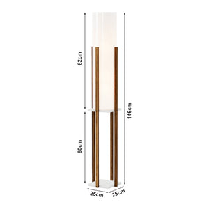 Golvlampa Gisborne med hylla i olika färger[lux.pro]