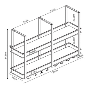 Vinhylla Hubro Svart/Valnötutseende [en.casa]
