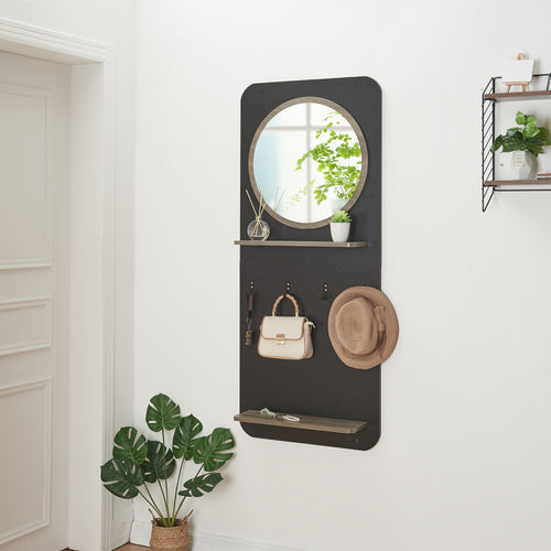 Garderobspanel Helsinge med spegel 140x60x16 cm [en.casa] - premiumXL