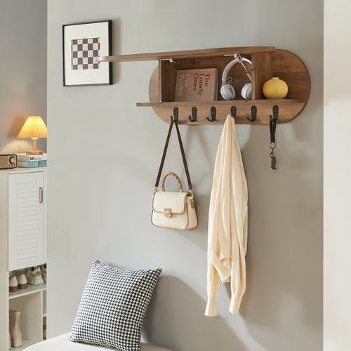 Vägggarderob Vilkön med förvaringsfack [en.casa]