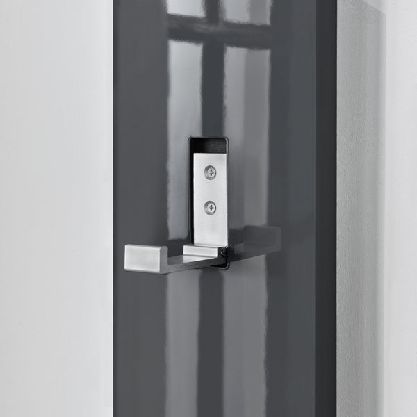 Klädhängare med 3 utfällbara krokar 170x15x2,5cm högglans [en.casa] välj modell