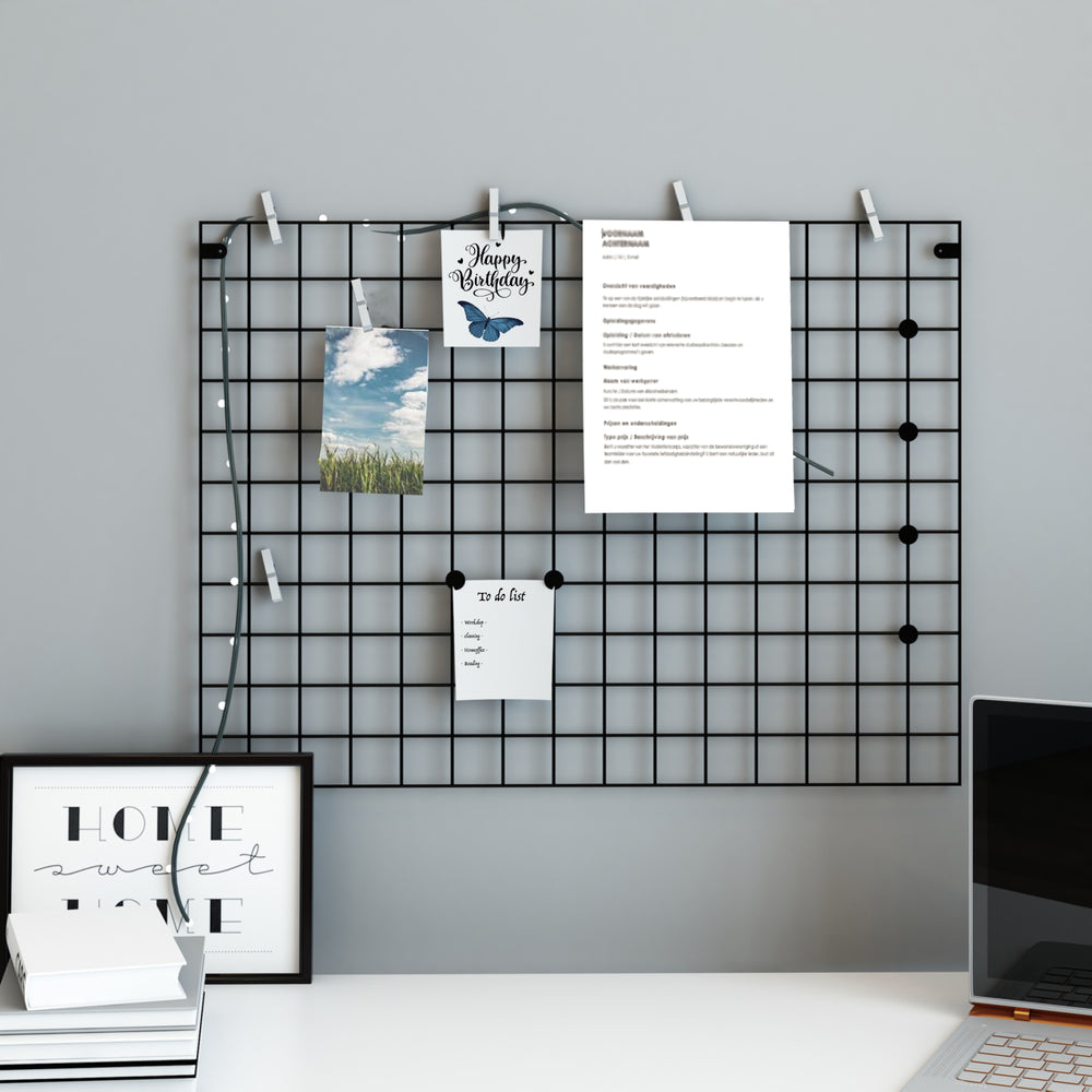 Vägggaller Sæby Metall 75 x 55 cm Svart [en.casa] - premiumXL