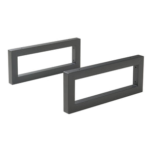 Väggkonsol 2-pack Hawangen Stål Svart [en.casa]