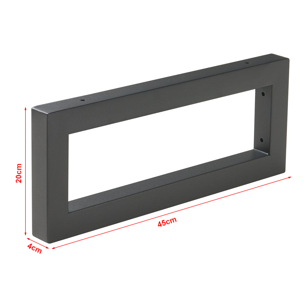 Väggkonsol 2-pack Hawangen Stål Svart [en.casa]