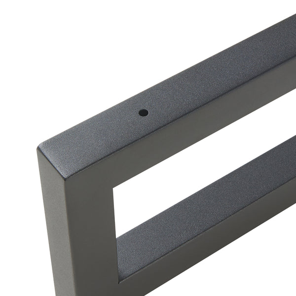 Väggkonsol 2-pack Hawangen Stål Svart [en.casa]