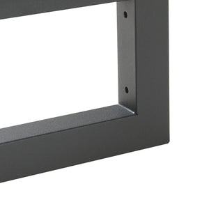 Väggkonsol 2-pack Hawangen Stål Svart [en.casa]