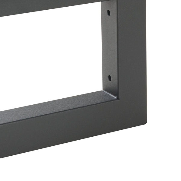 Väggkonsol 2-pack Hawangen Stål Svart [en.casa]