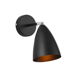 Vägglampa-Ø12 cm-1XE14-metall-svart