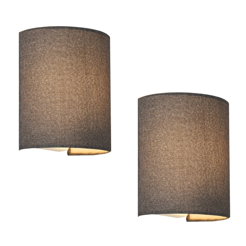Vägglampa Bryssel Grå 2-pack / 3-pack [lux.pro] - premiumXL