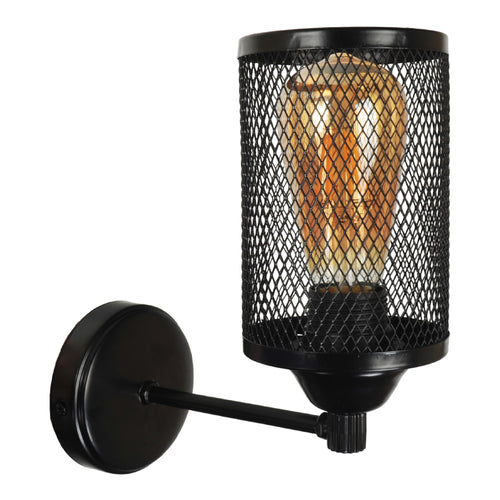 Vägglampa Kenilworth Svart 1 x E27 [lux.pro]