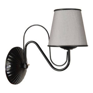 Vägglampa Hampshire 1 x E27 Grå [lux.pro]