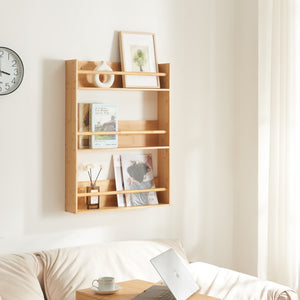 Vägghylla Hareid 80x60x12cm bambu [en.casa] - premiumXL