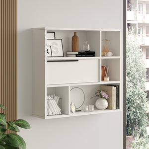 Väggmonterad hylla Vesanto 90x22x81 cm [en.casa]