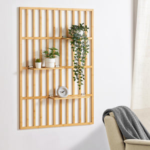 Vägghylla Røst 120x80x13cm bambu [en.casa] - premiumXL