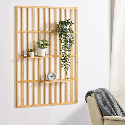 Vägghylla Røst 120x80x13cm bambu [en.casa] - premiumXL