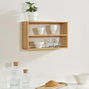 Vägghylla Gol 50x15x30 cm bambu [en.casa]