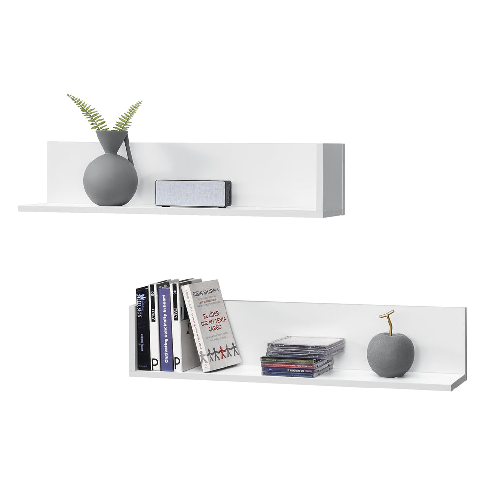 Vägghylla Elverum 75 x 16,5 x 16,5 cm 2-pack olika färger en.casa - premiumXL