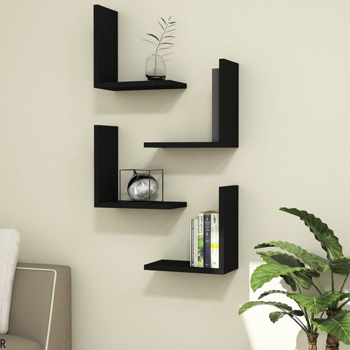 Vägghylla Broby i 4-pack 30 x 30 x 16 cm i olika färger [en.casa] - premiumXL