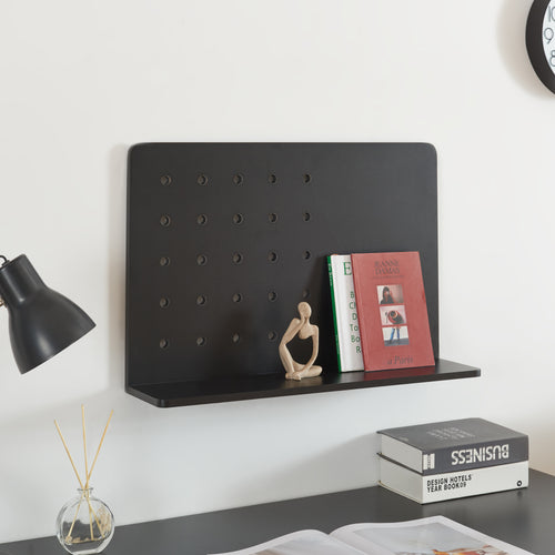 Vägghylla Dønna 60x15x40cm Svart [en.casa] - premiumXL