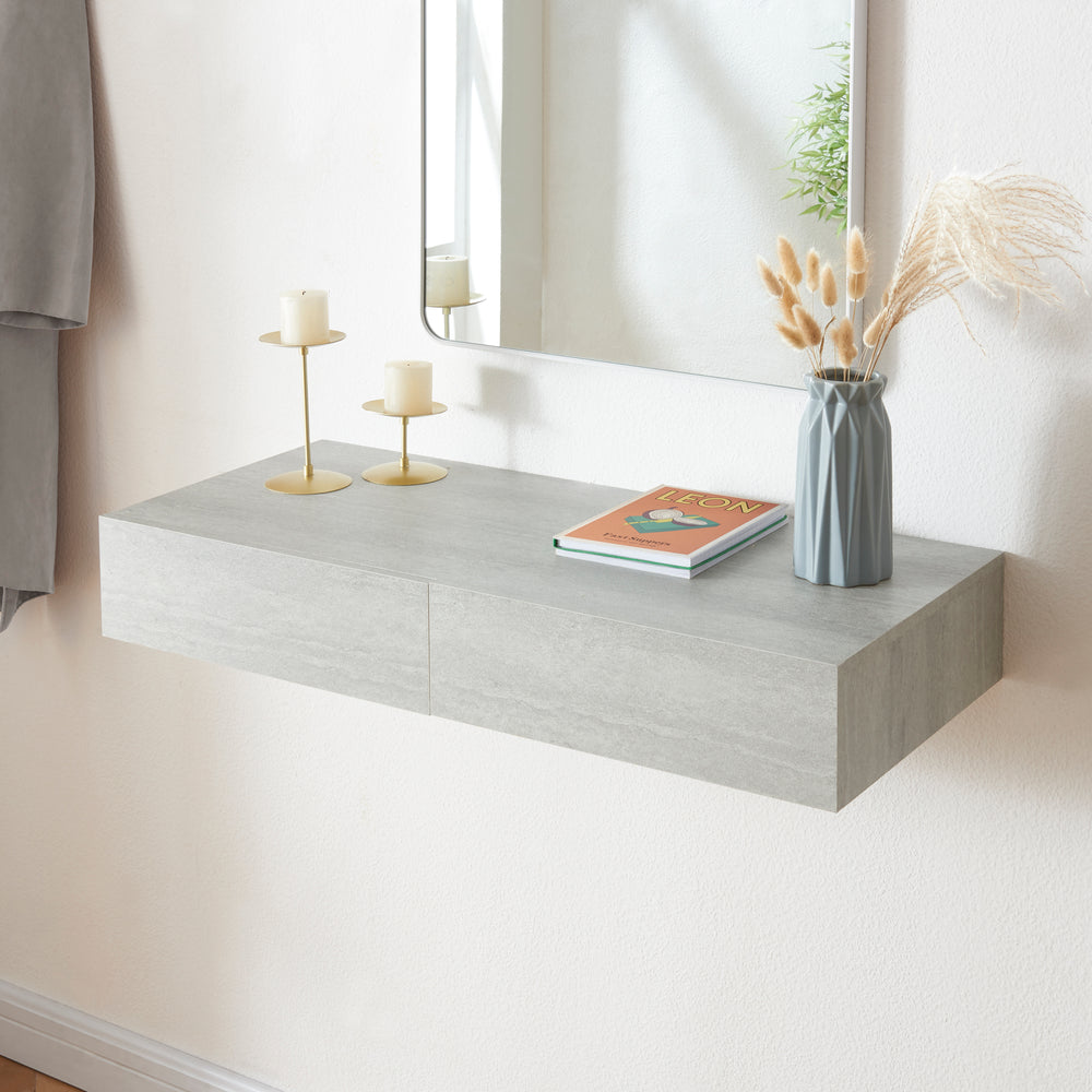 Vägghylla Karstula med låda [en.casa] - premiumXL