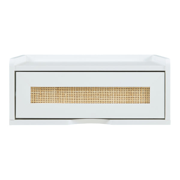 Väggskåp Ljuredsø 40x30x16,5 cm svart rottingkänsla [en.casa] 