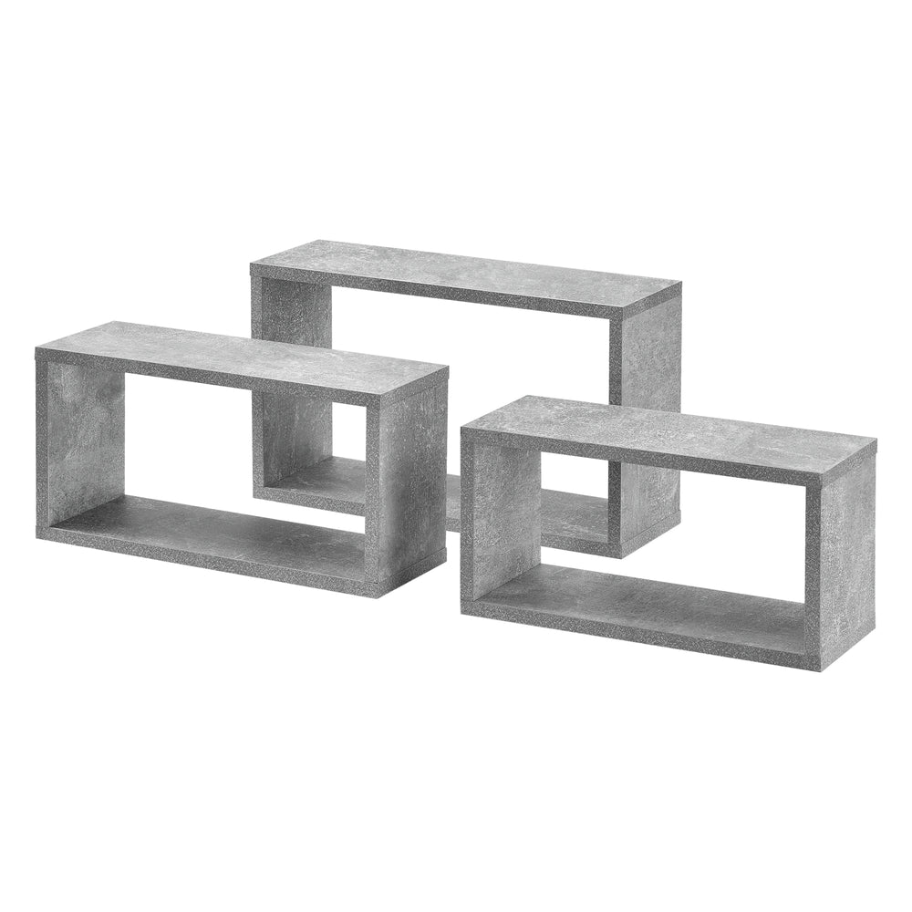 Vägghylla Mandal 3-set olika färger en.casa - premiumXL