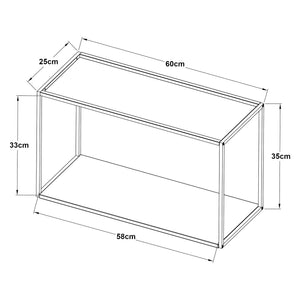 Vägghylla Notodden Svart Stål [en.casa]