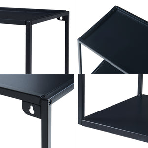 Vägghylla Notodden Svart Stål [en.casa]