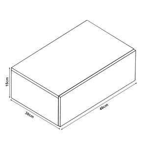 Hylla Sidensjö med låda 46x30x15cm [en.casa]® välj modell