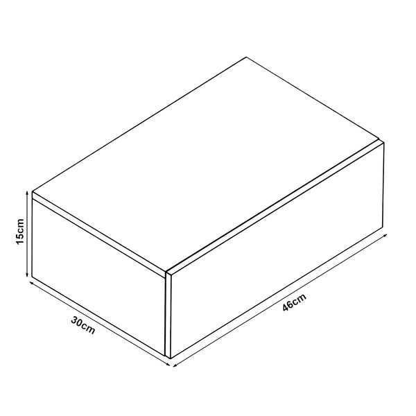 Hylla Sidensjö med låda 46x30x15cm [en.casa]® välj modell