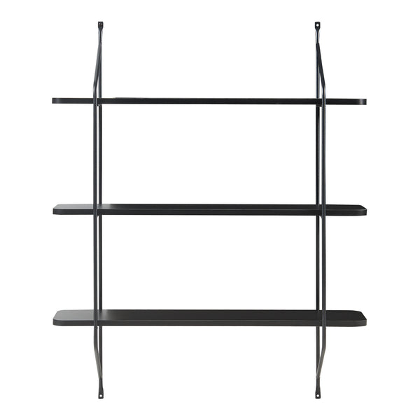 Vägghylla Østfold 100x80x21 cm stål [en.casa]