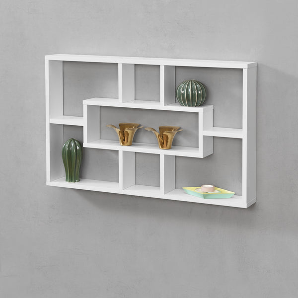 Vägghylla Qinngua med 7 fack 77x10x48cm [en.casa] välj modell