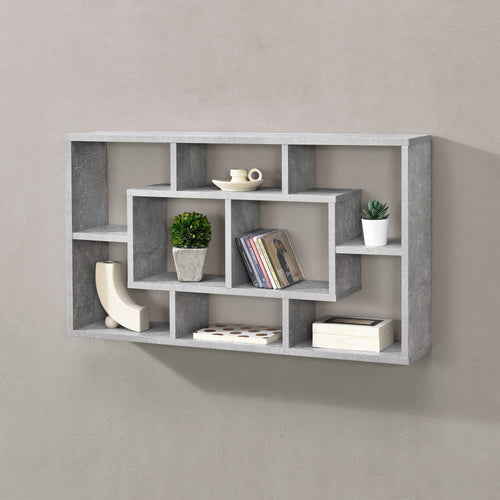 Vägghylla Saputit med 8 fack 85x16x48cm [en.casa] välj modell