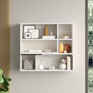 Väggmonterad hylla Vesanto 90x22x81 cm [en.casa]
