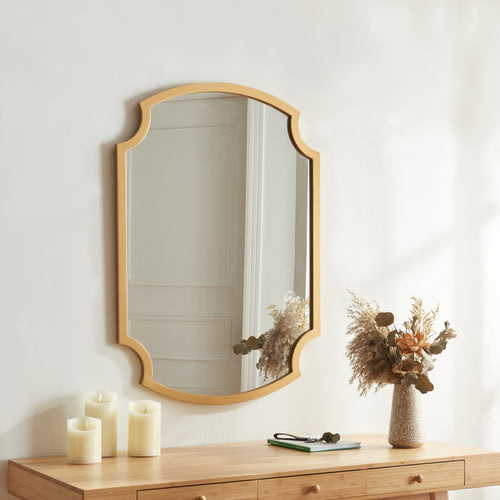 Väggspegel Aura 80x55 cm guld [en.casa] - premiumXL