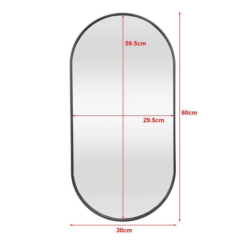 Måttskiss Väggspegel Picciano oval [en.casa] välj modell