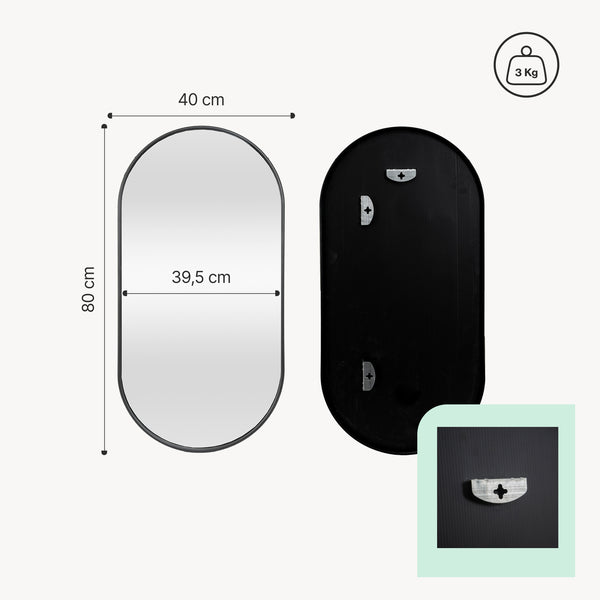 Väggspegel Picciano oval [en.casa] välj modell