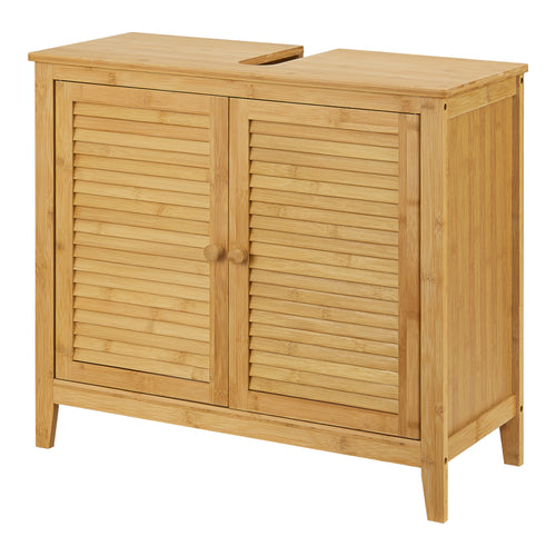 Bambu tvättställsskåp Värmdö 60x67x30cm [en.casa] - premiumXL