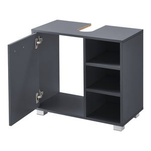 Tvättställsunderskåp Narvik med dörr och 3 hyllplan 55,6x60x31cm [en.casa] välj modell
