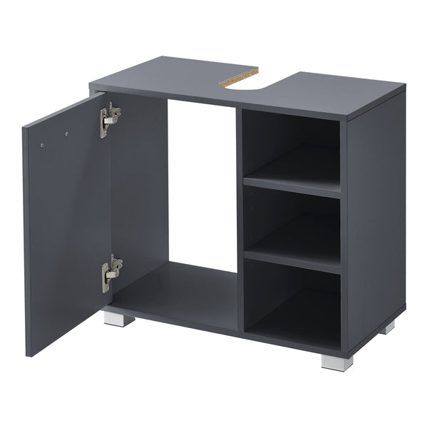 Tvättställsunderskåp Narvik med dörr och 3 hyllplan 55,6x60x31cm [en.casa] välj modell