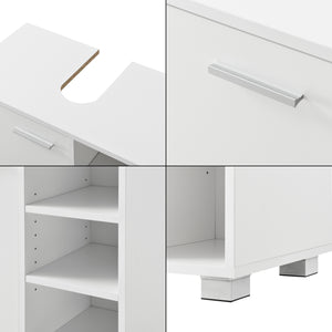 Tvättställsunderskåp Narvik med dörr och 3 hyllplan 55,6x60x31cm [en.casa] välj modell