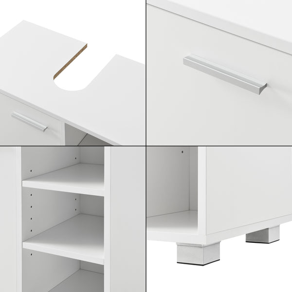 Tvättställsunderskåp Narvik med dörr och 3 hyllplan 55,6x60x31cm [en.casa] välj modell